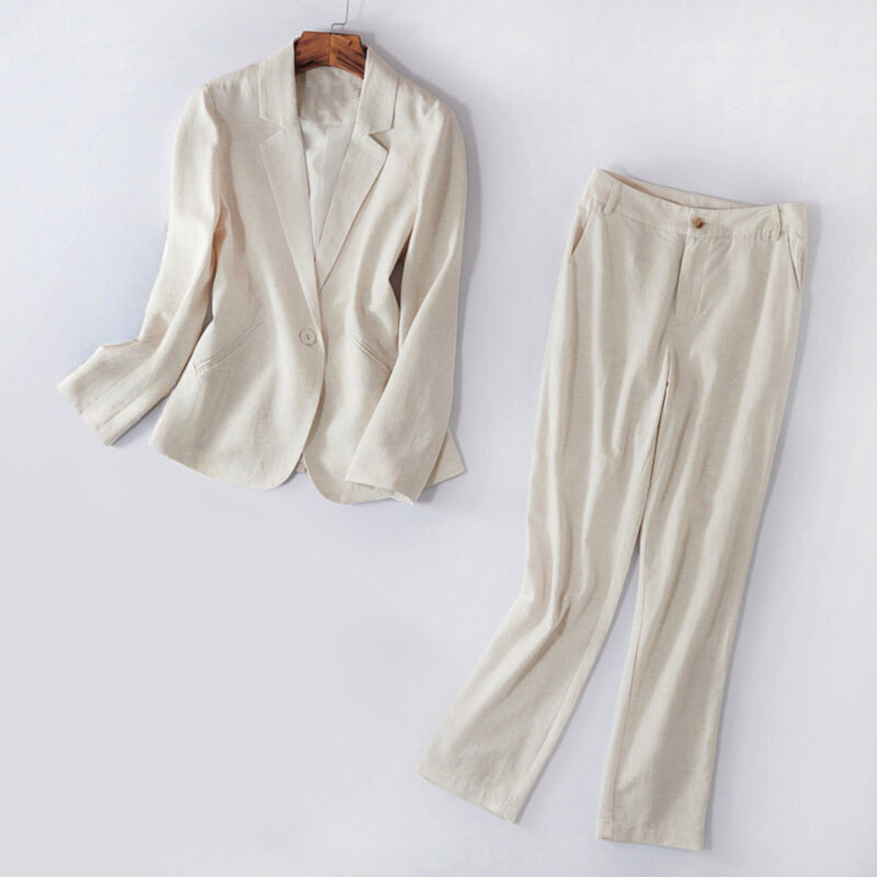 Clara Duval Structured Blazer Suit Set