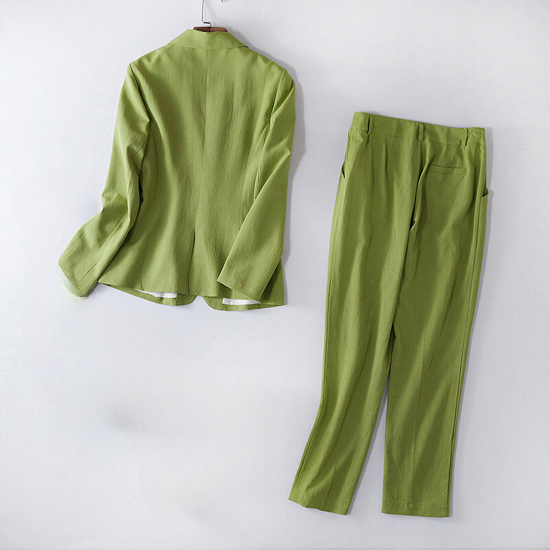 Clara Duval Structured Blazer Suit Set