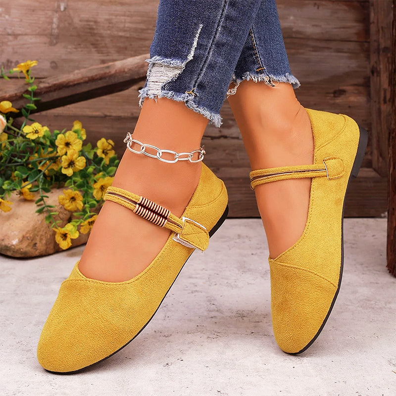 Clara Duval Suede Mary Jane Shoes