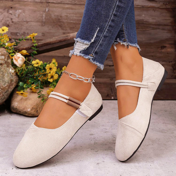 Clara Duval Suede Mary Jane Shoes