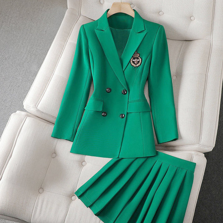 Clara Duval Two‑Piece Tailored Skirt Suit