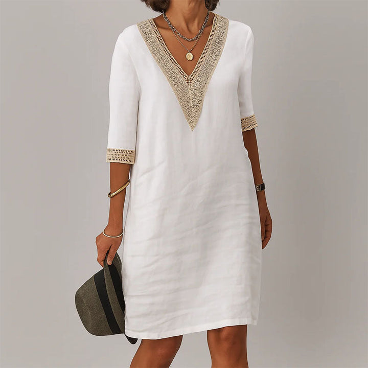 Clara Duval V-Neck Summer Dress