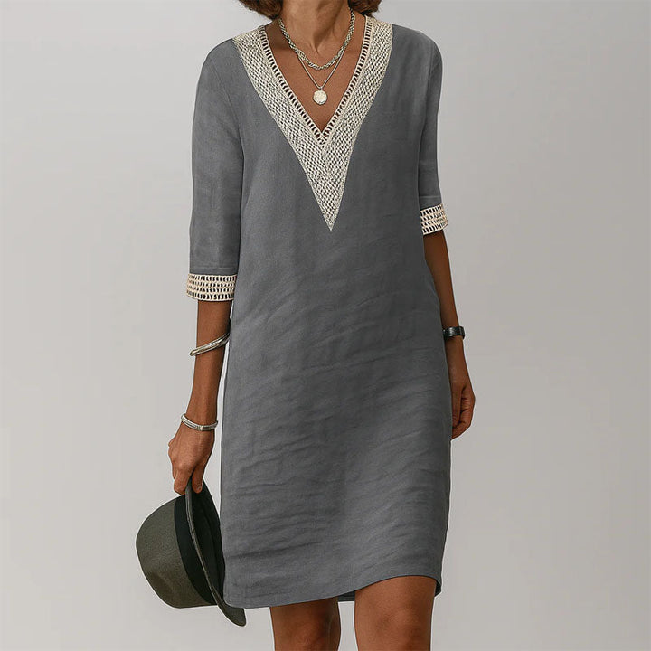 Clara Duval V-Neck Summer Dress