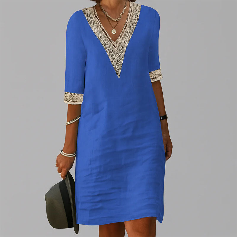 Clara Duval V-Neck Summer Dress