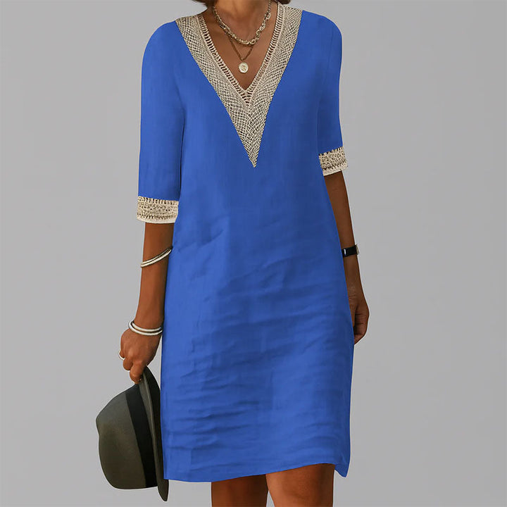 Clara Duval V-Neck Summer Dress