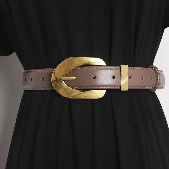 Clara Duval Vintage Style Leather Belt