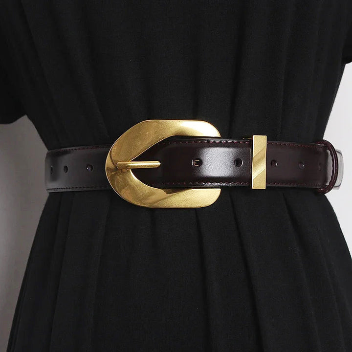 Clara Duval Vintage Style Leather Belt