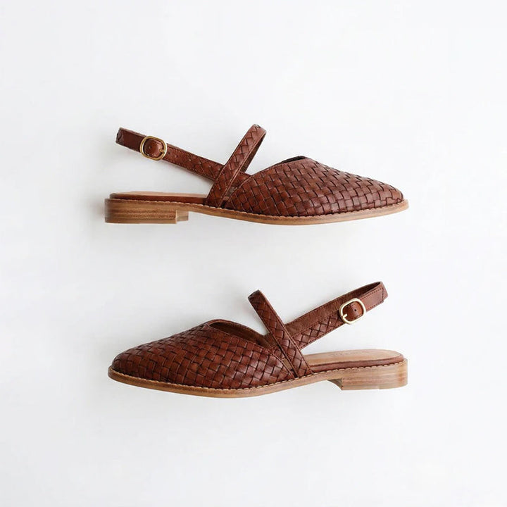 Clara Duval Woven Slingback Flats