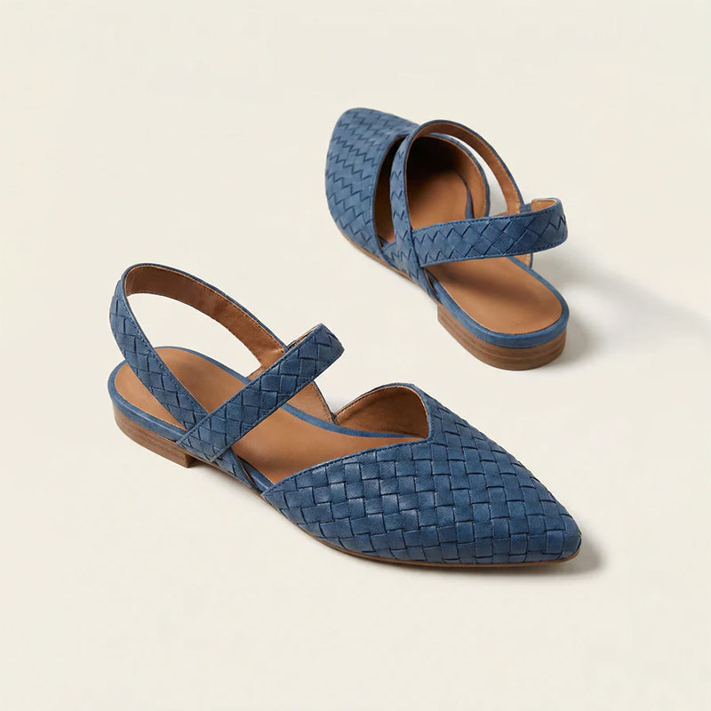 Clara Duval Woven Slingback Flats