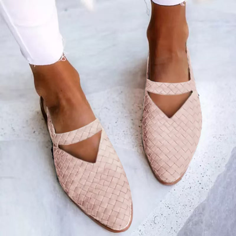 Clara Duval Woven Slingback Flats