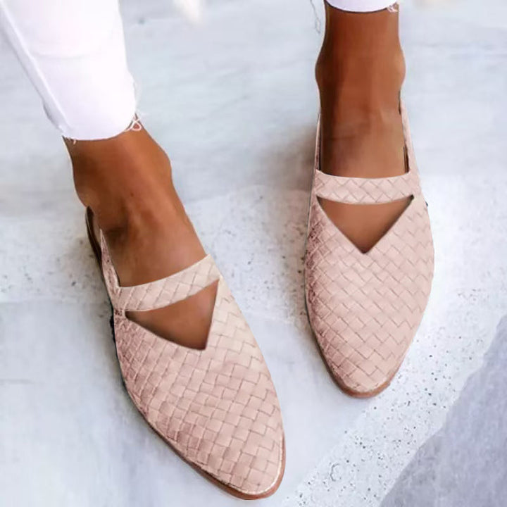 Clara Duval Woven Slingback Flats