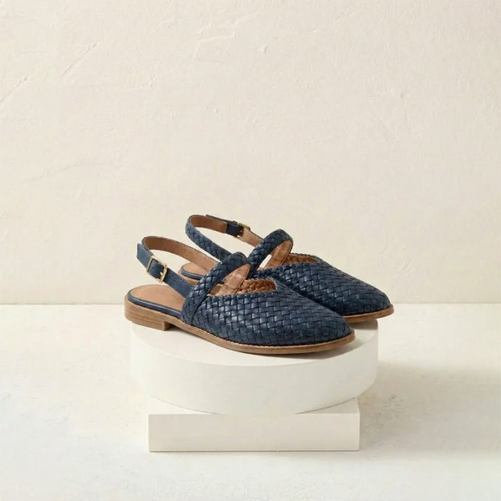 Clara Duval Woven Slingback Flats