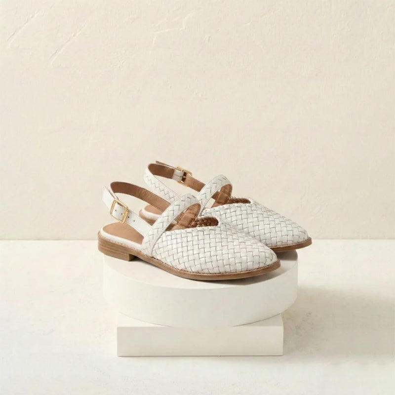 Clara Duval Woven Slingback Flats