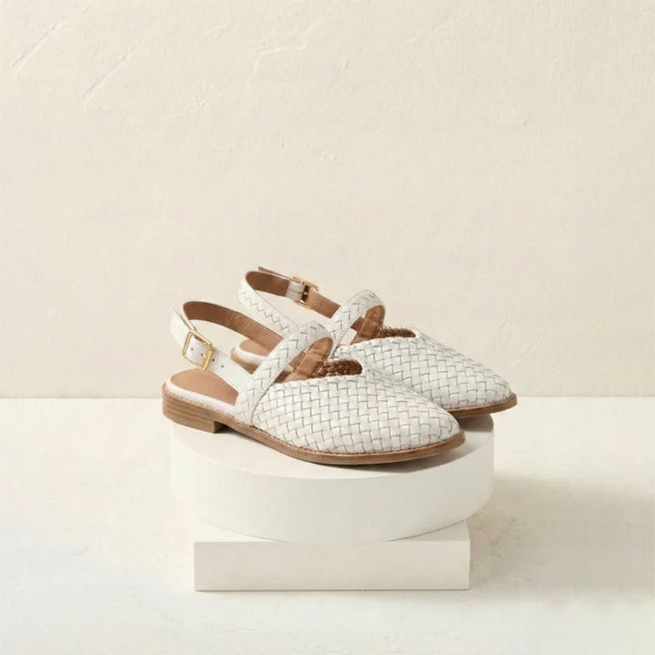 Clara Duval Woven Slingback Flats