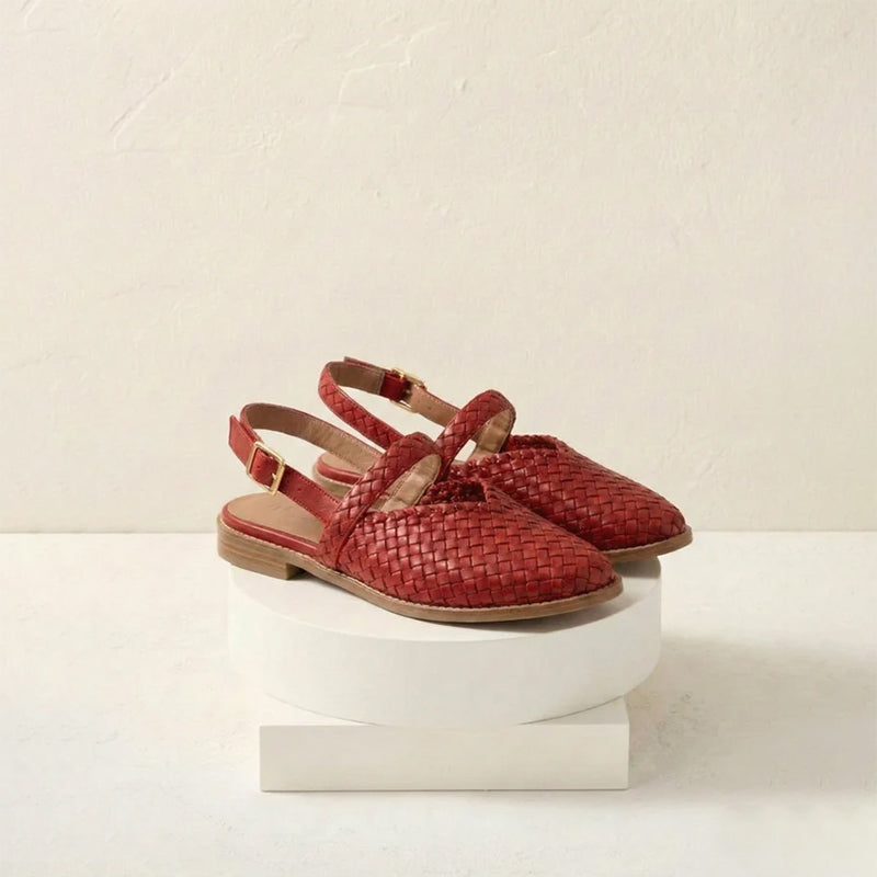 Clara Duval Woven Slingback Flats