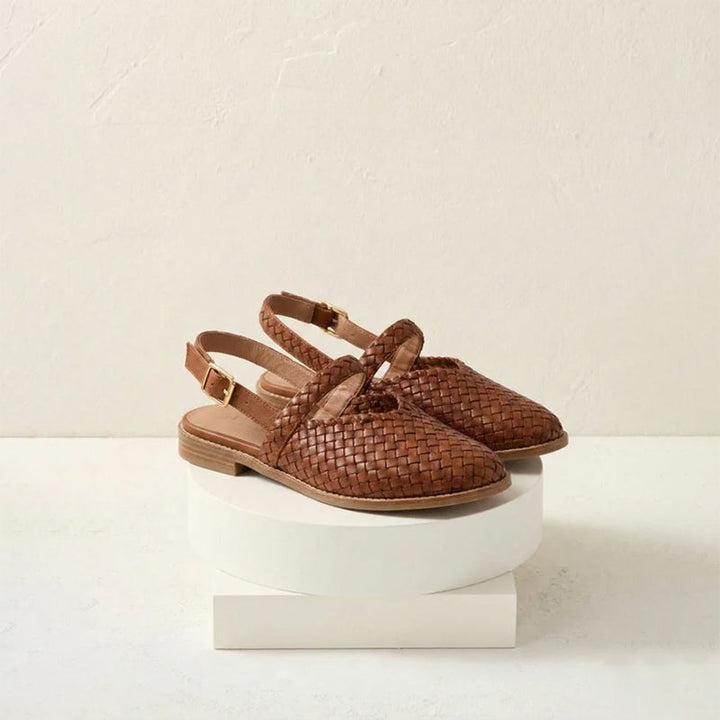 Clara Duval Woven Slingback Flats