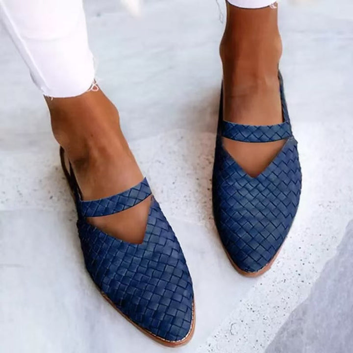 Clara Duval Woven Slingback Flats