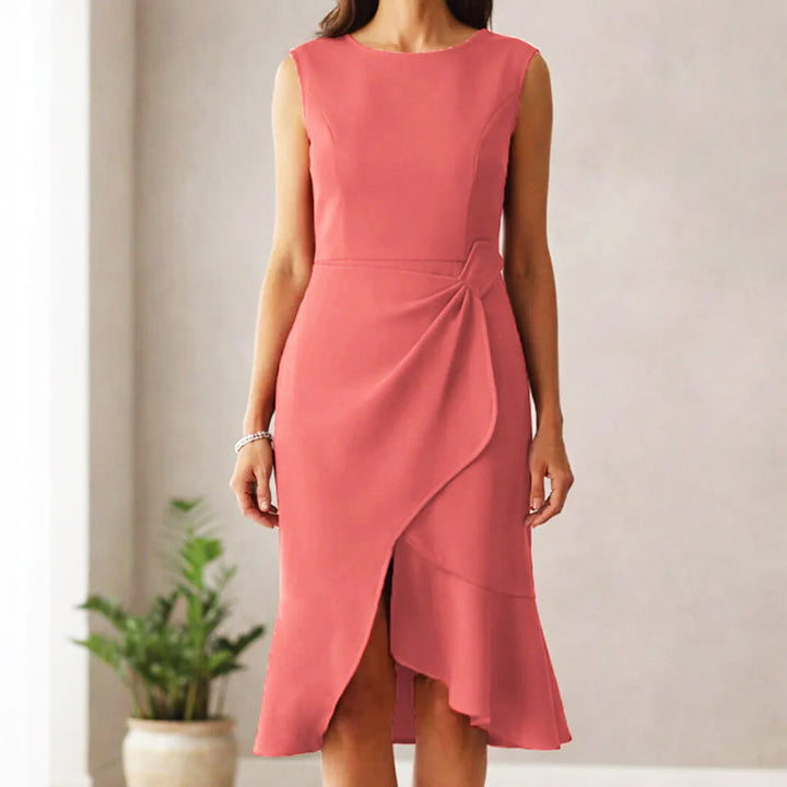 Clara Duval Wrap Style Midi Cocktail Dress