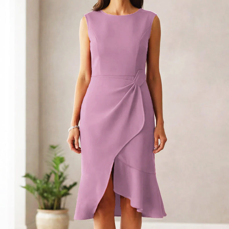 Clara Duval Wrap Style Midi Cocktail Dress