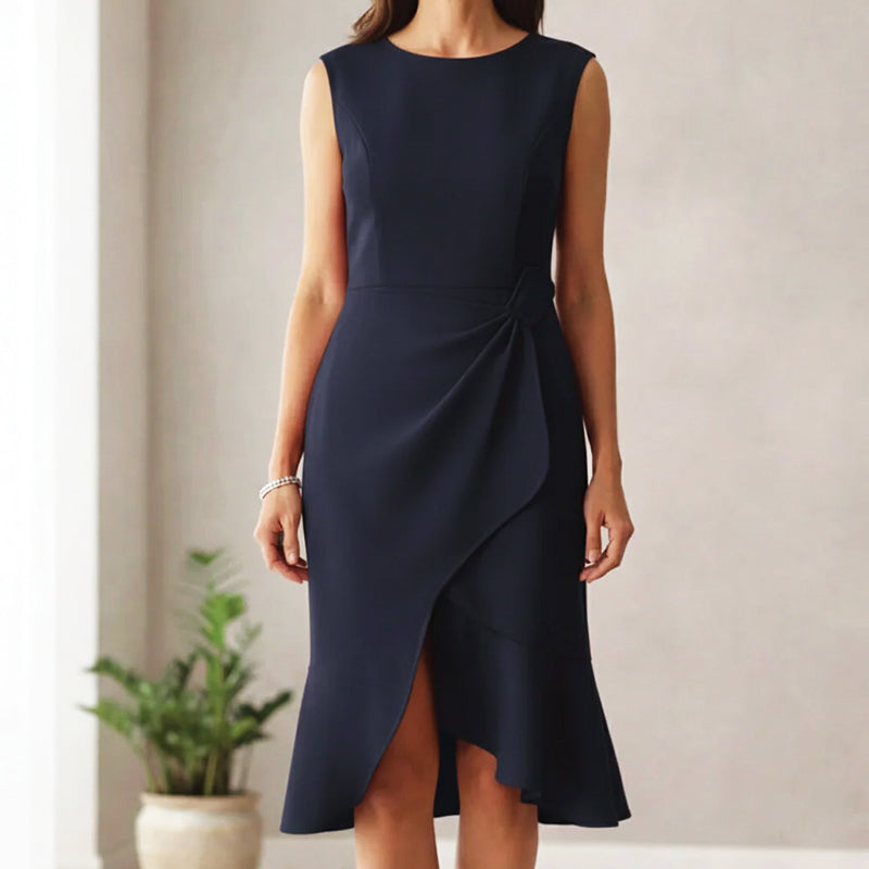 Clara Duval Wrap Style Midi Cocktail Dress