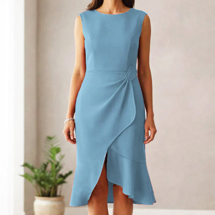 Clara Duval Wrap Style Midi Cocktail Dress