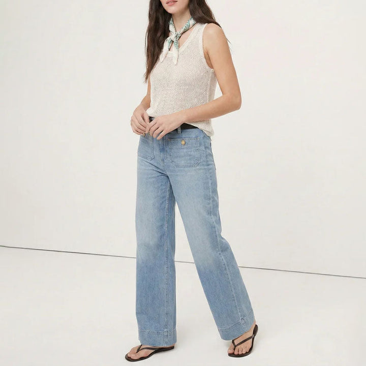 Clara Duval Jeans with Front Patch Pockets