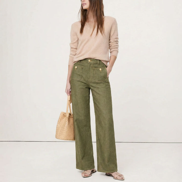 Clara Duval Jeans with Front Patch Pockets