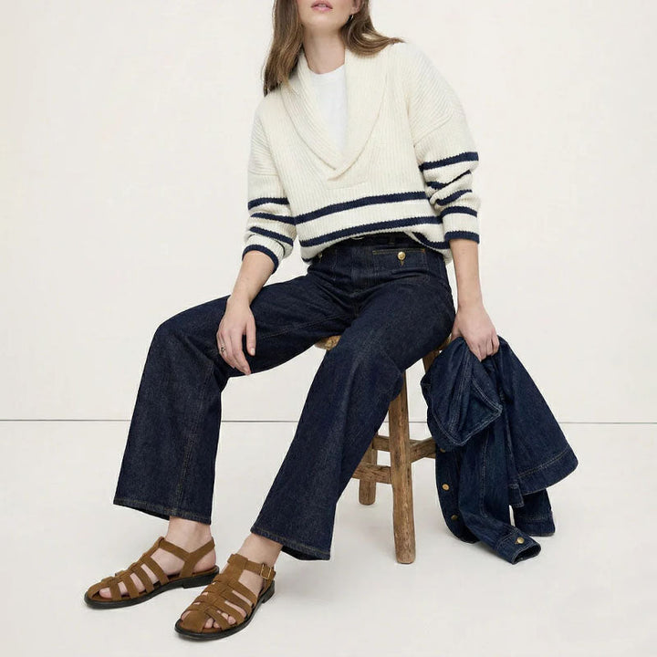 Clara Duval Jeans with Front Patch Pockets