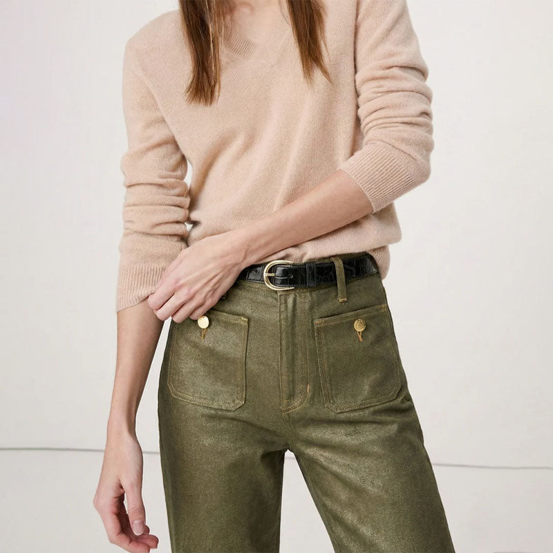 Clara Duval Jeans with Front Patch Pockets