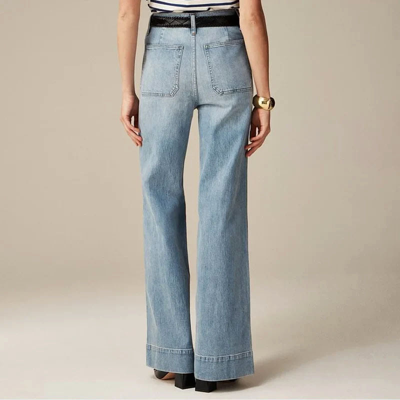 Clara Duval Jeans with Front Patch Pockets