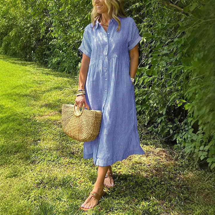 Clara Duval Linear Grace Midi Dress