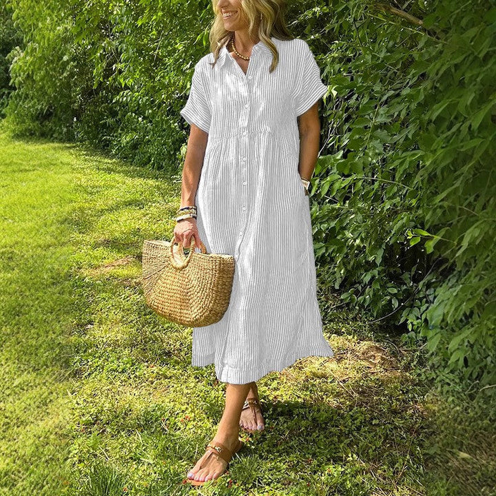 Clara Duval Linear Grace Midi Dress