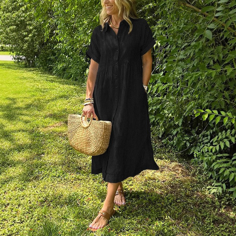 Clara Duval Linear Grace Midi Dress