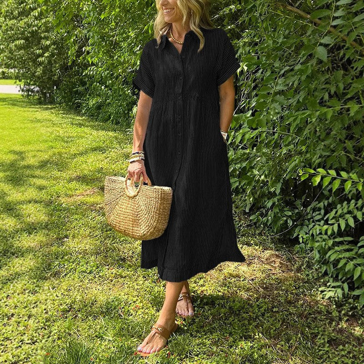 Clara Duval Linear Grace Midi Dress
