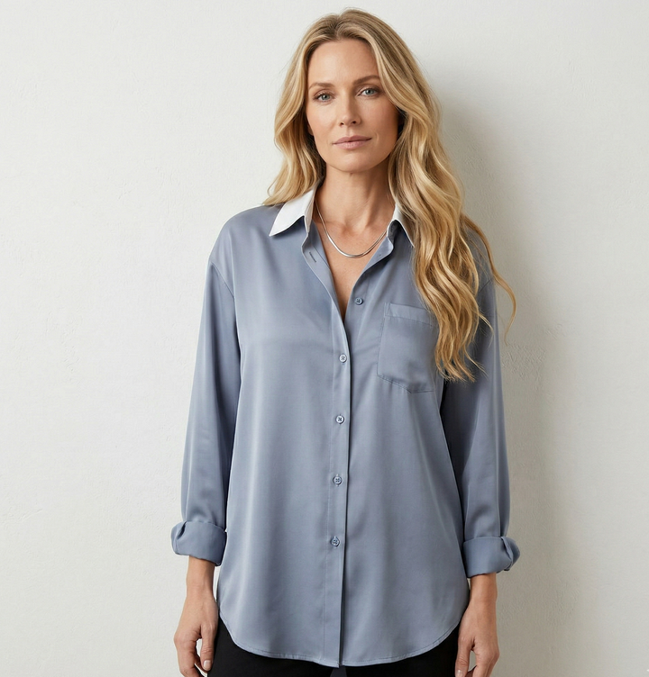 Clara Duval Relaxed Fit Long Sleeve Shirt