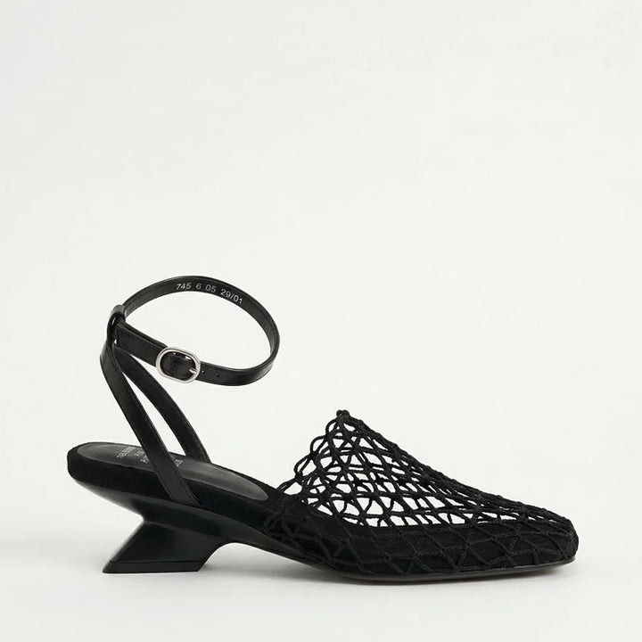 Clara Duval Woven Mesh Slingback Flats