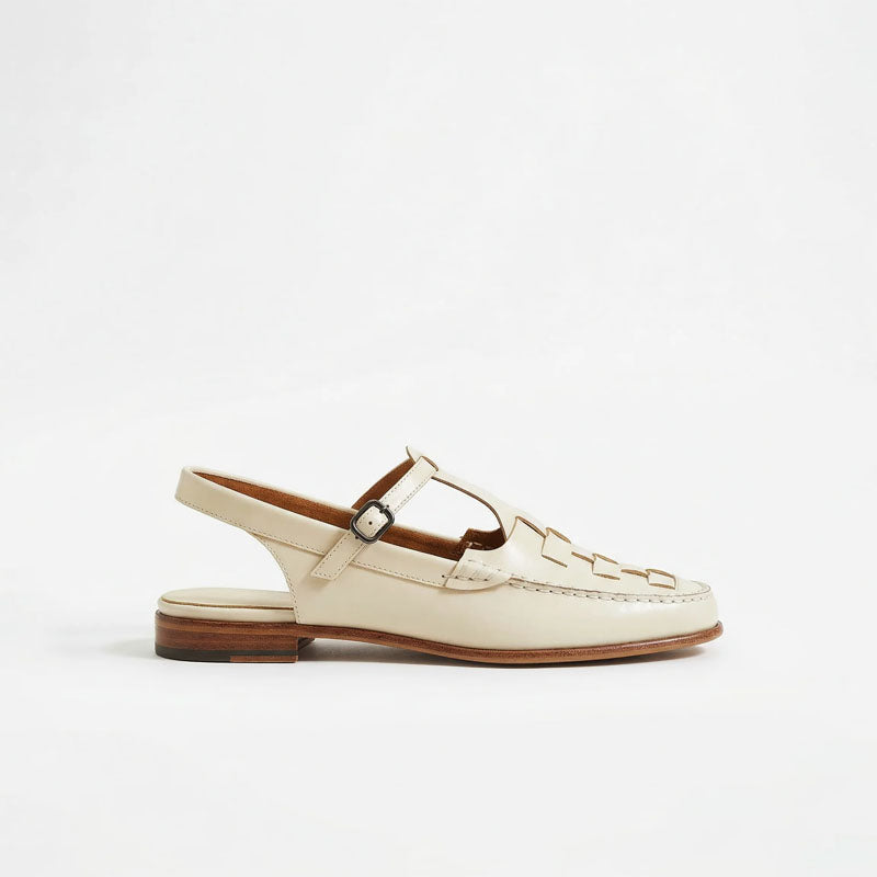 Clara Duval Woven Strap Slingback Sandals