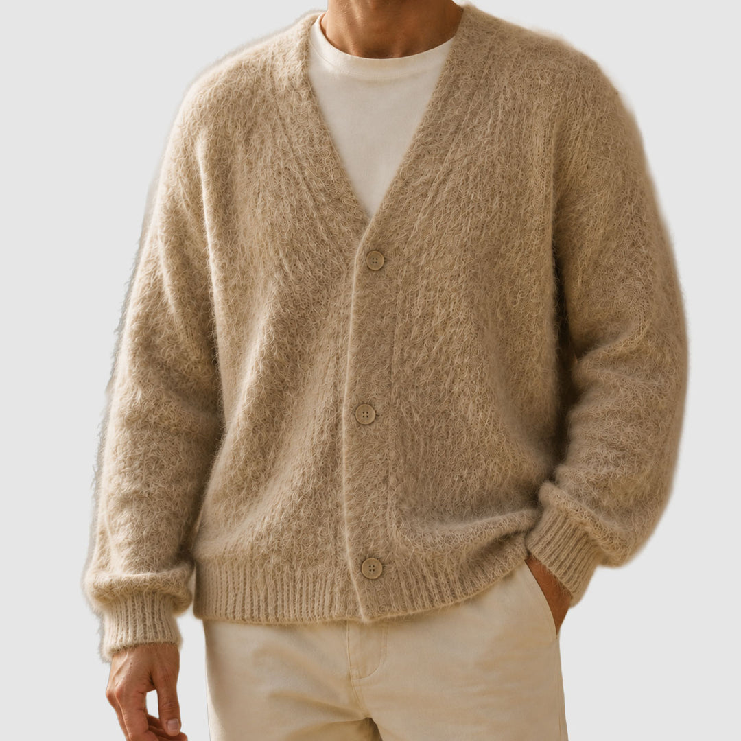 Clayton - Men's Button-Front V-Neck Cardigan
