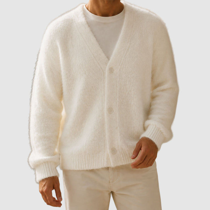 Clayton - Men's Button-Front V-Neck Cardigan