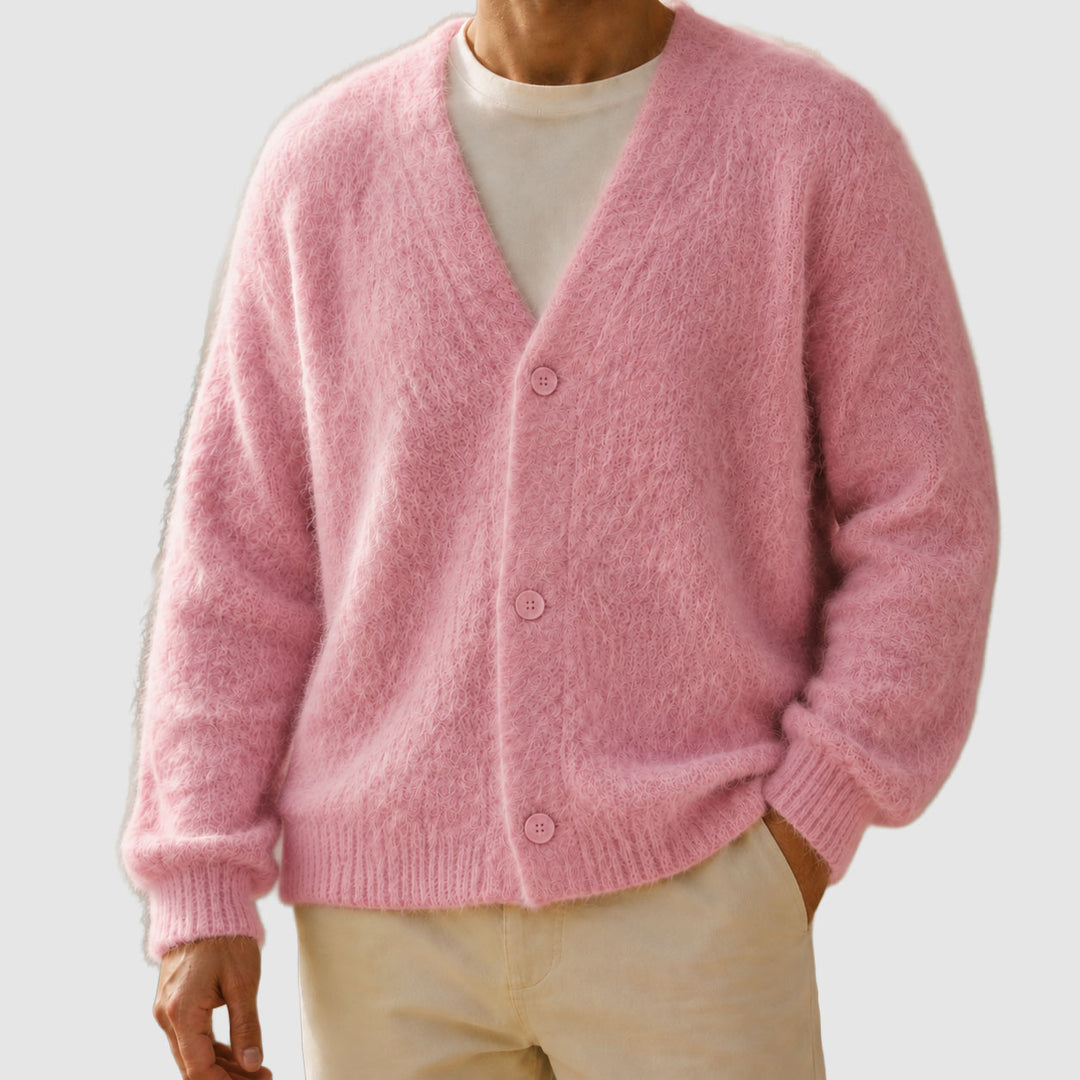 Clayton - Men's Button-Front V-Neck Cardigan