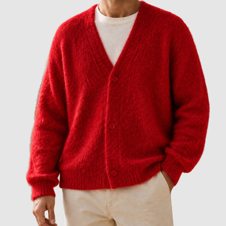 Clayton - Men's Button-Front V-Neck Cardigan