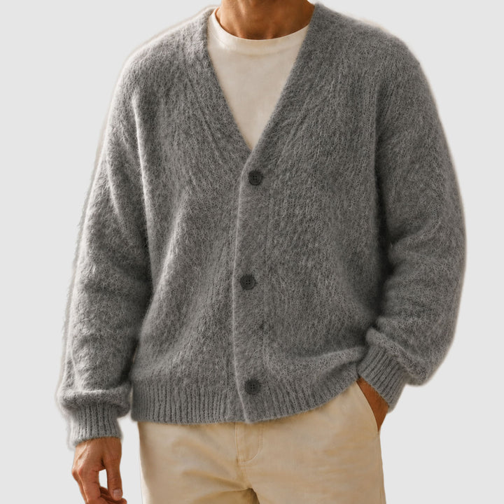 Clayton - Men's Button-Front V-Neck Cardigan