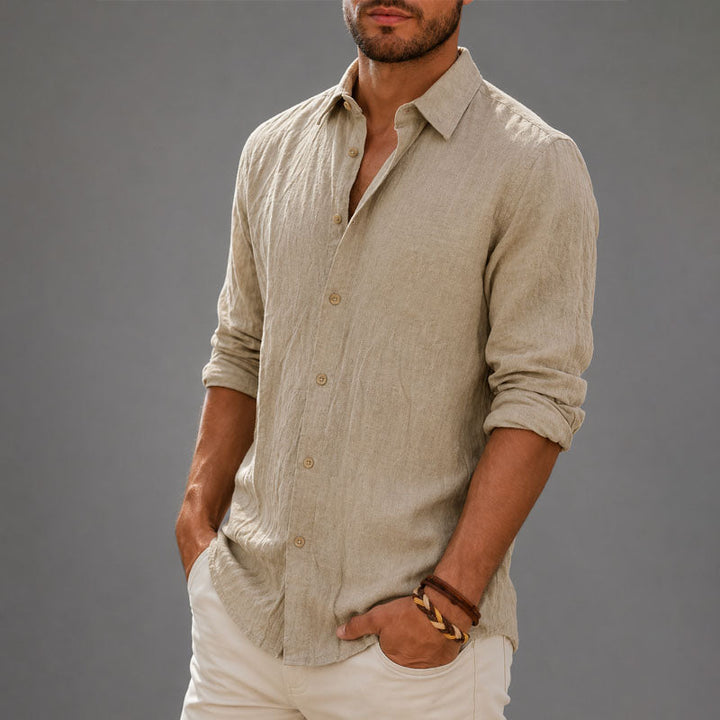 Clayton - Men's Classic Collar Long-Sleeve Button-Up Shirt