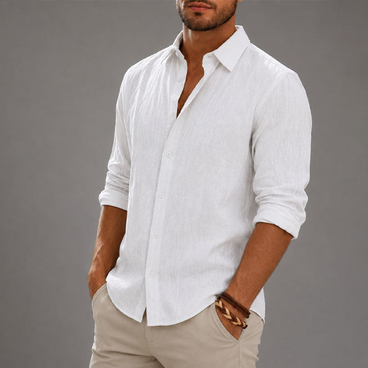Clayton - Men's Classic Collar Long-Sleeve Button-Up Shirt