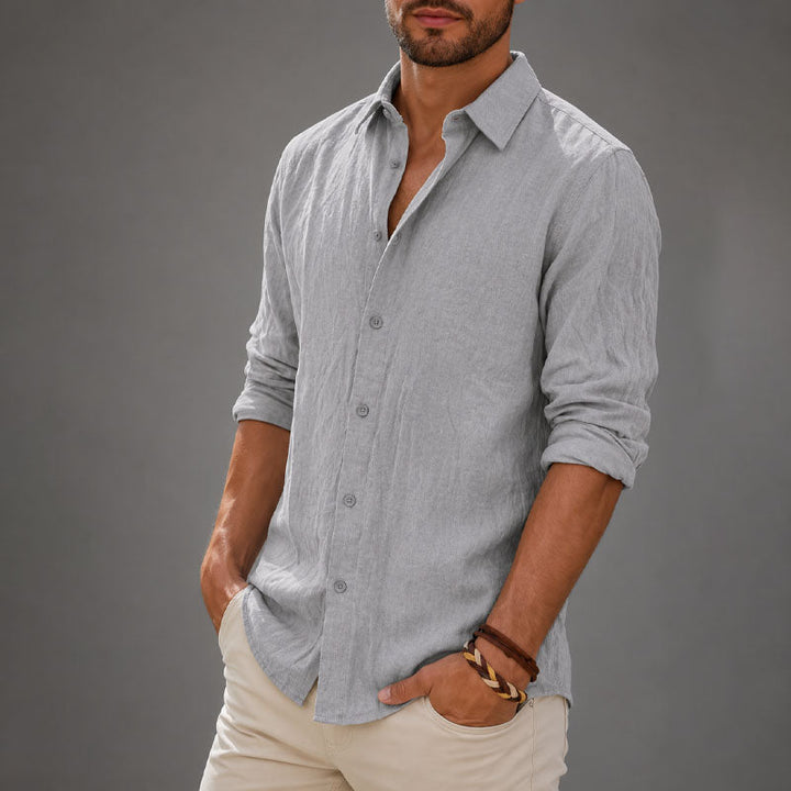 Clayton - Men's Classic Collar Long-Sleeve Button-Up Shirt