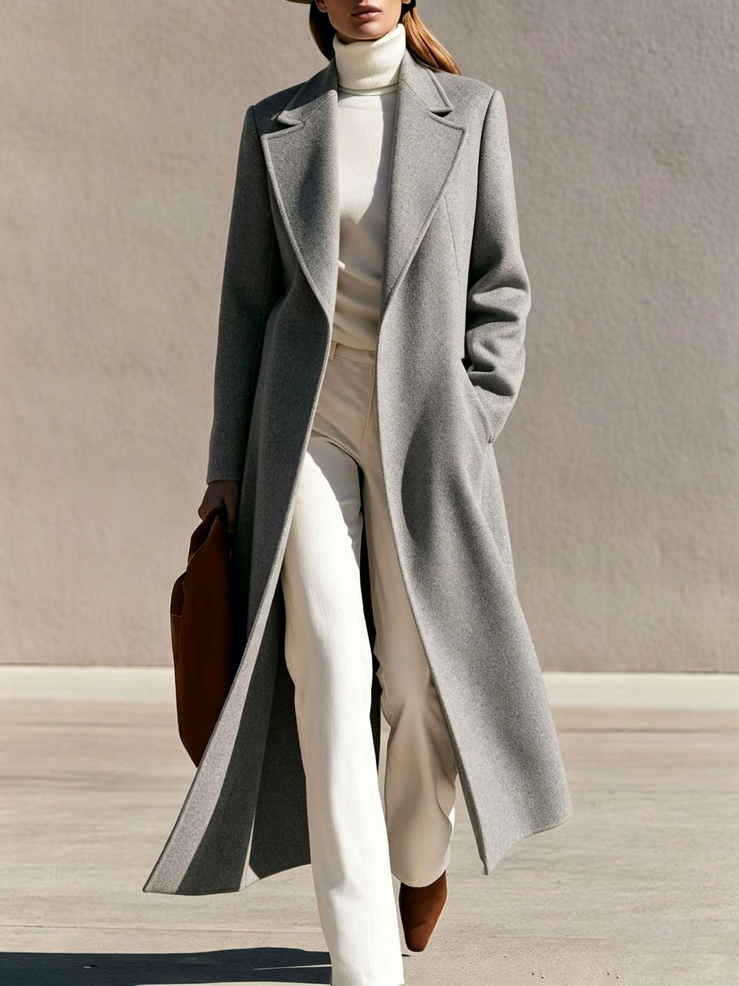 Clementine – Women’s Long Tailored Wool Coat 3