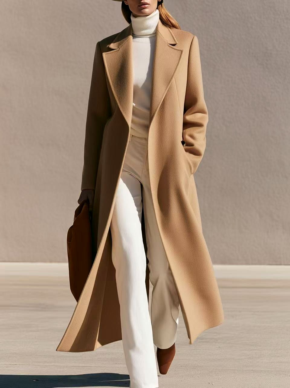 Clementine – Women’s Long Tailored Wool Coat 5