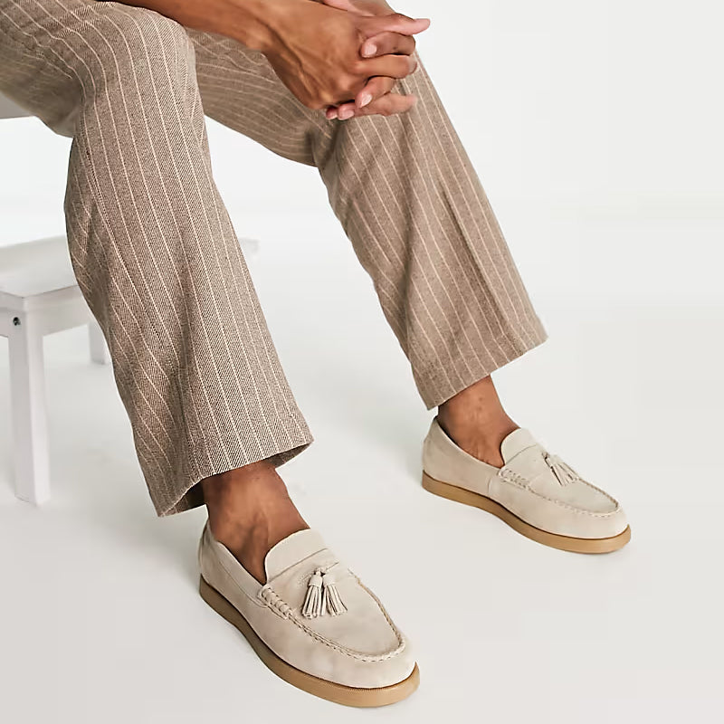 Connor - Men's Classic Slip-On Suede Tassel Loafers