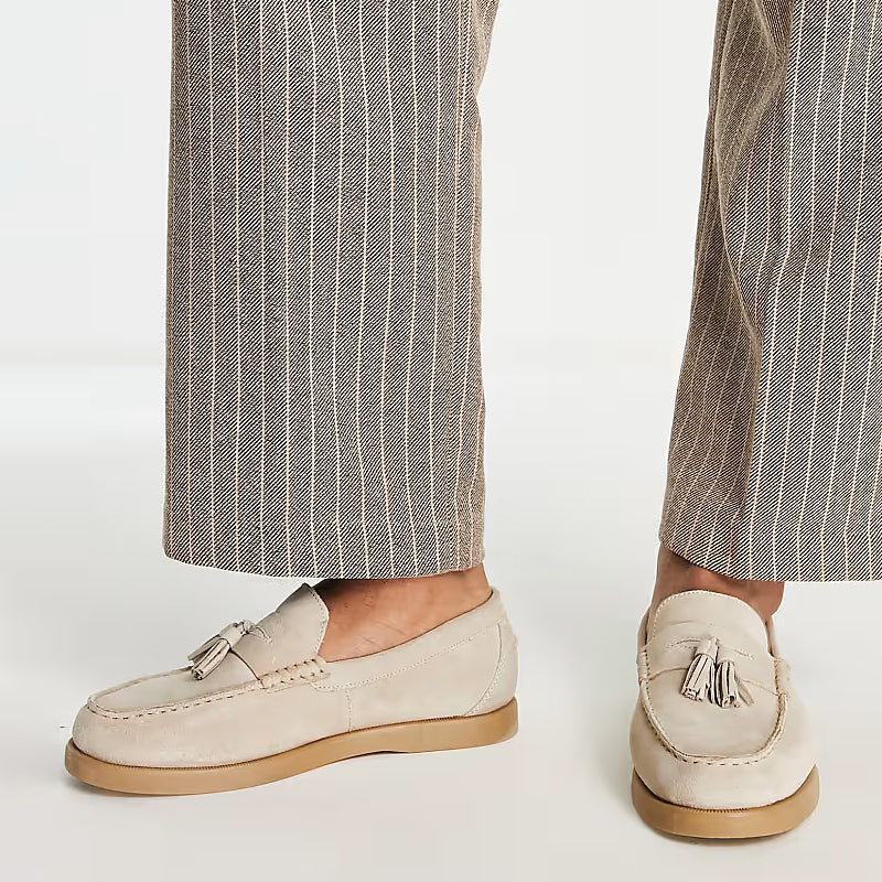 Connor - Men's Classic Slip-On Suede Tassel Loafers
