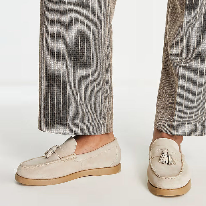 Connor - Men's Classic Slip-On Suede Tassel Loafers